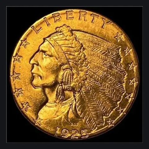 1925-D Indian Head $2.50 gold quarter eagle, lot 85925 in the September 3rd to 6th Austin Architect coin auction